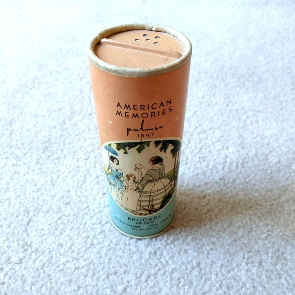 Vintage Brocade Talcum -American memories by Palmer